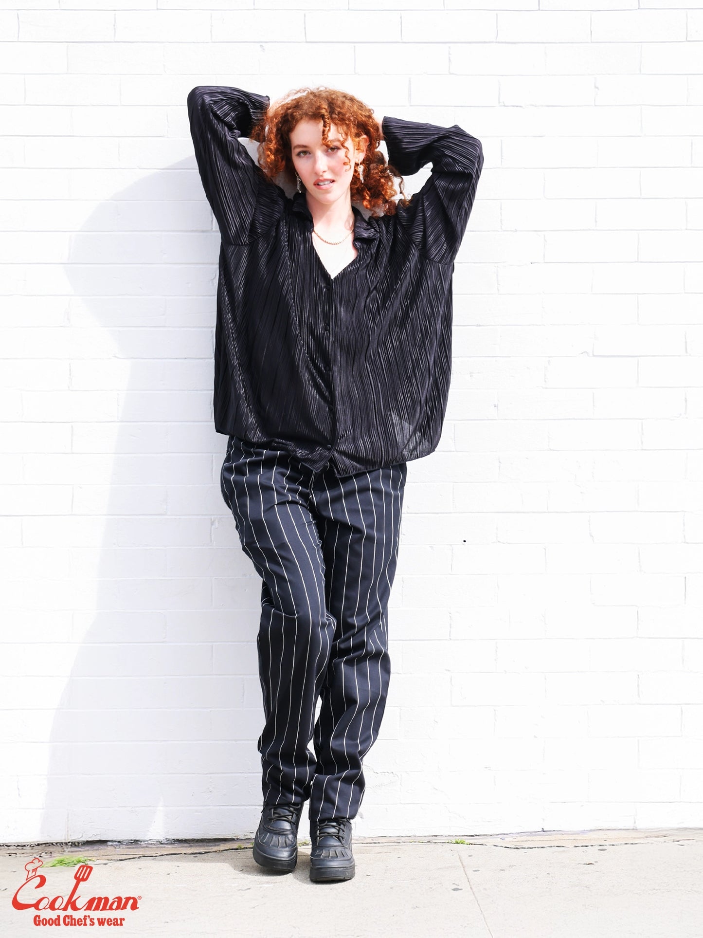 Chef Pants - Pencil Stripe : Black