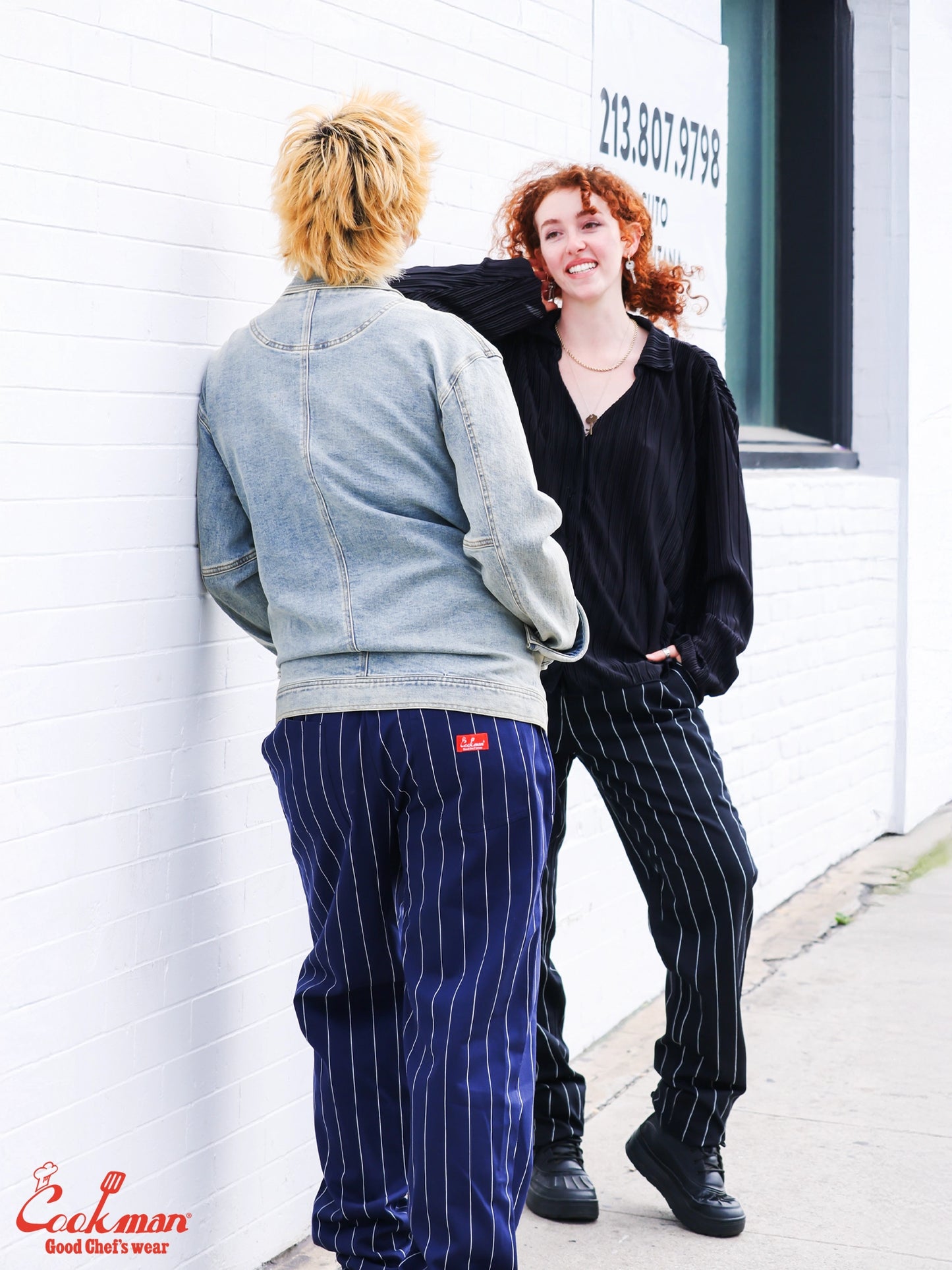 Chef Pants - Pencil Stripe : Black