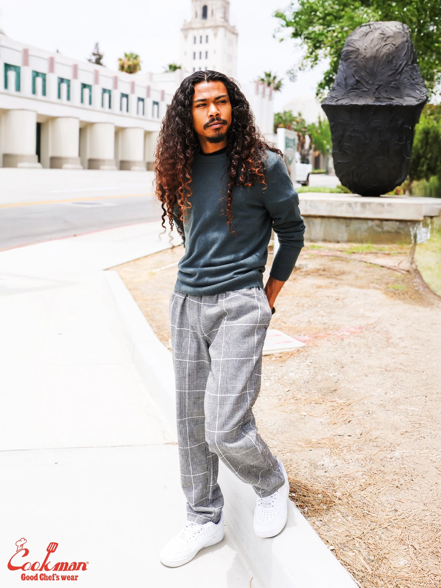 Chef Pants - Glen Check : Black
