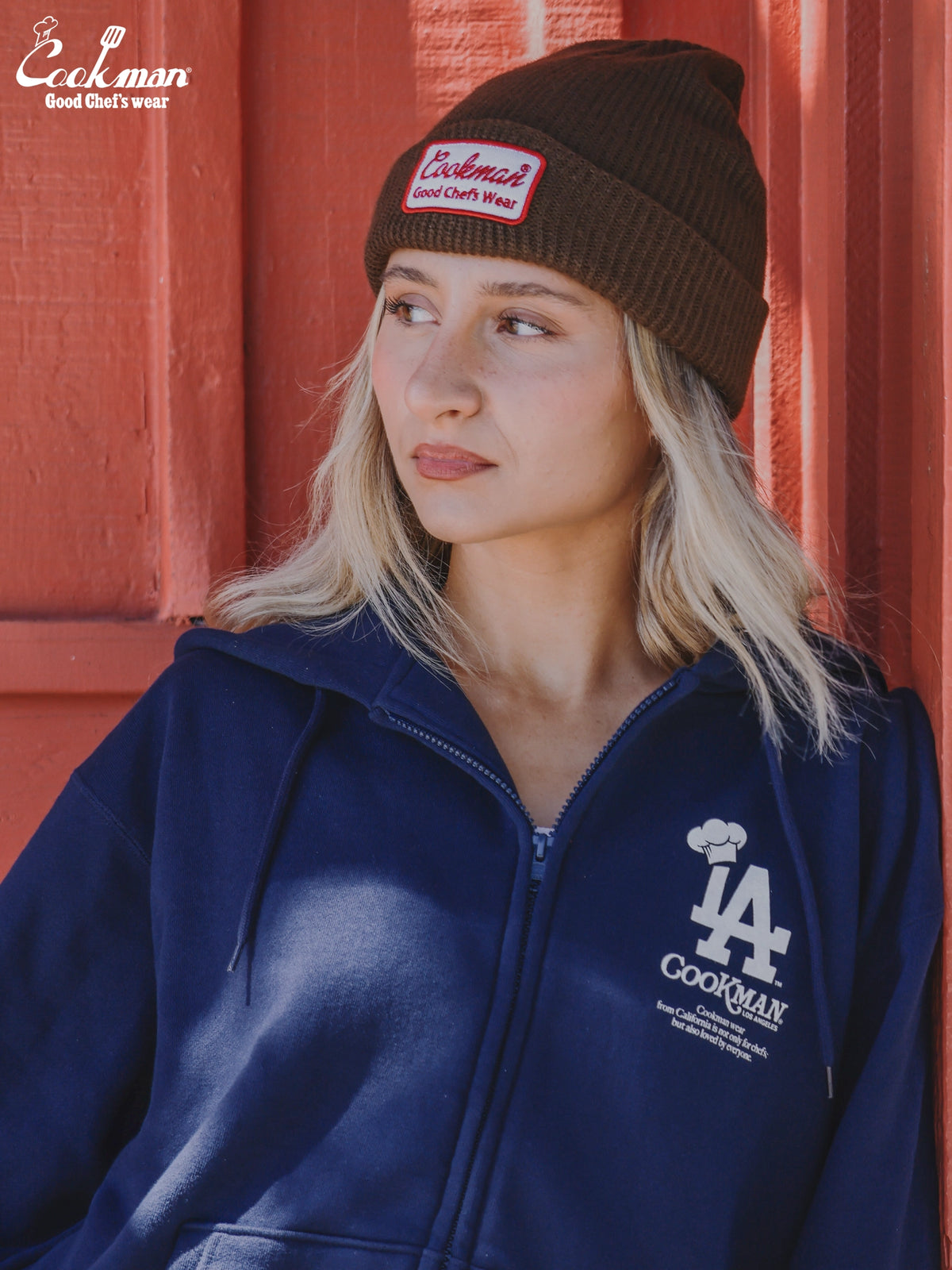 Zip-up Hoodie - Chef Hat LA : Navy