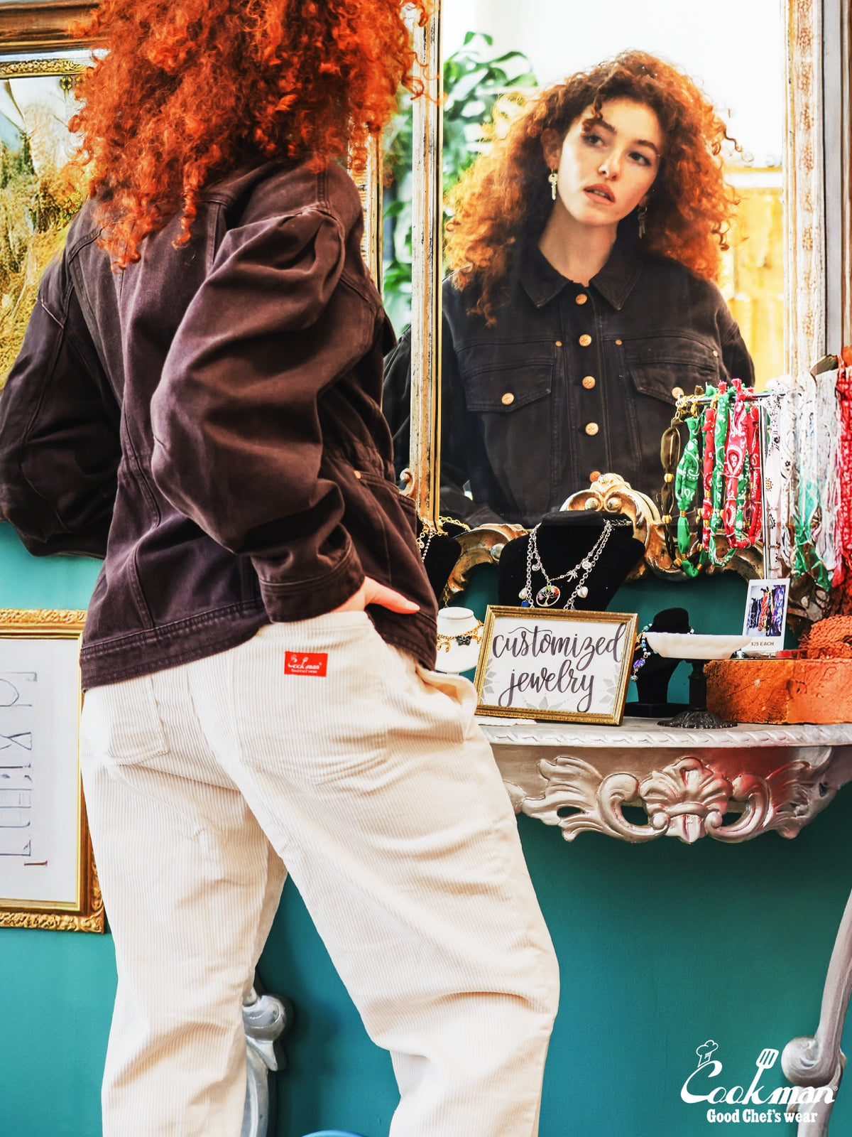 Chef Pants Semiwide - Corduroy : Cream