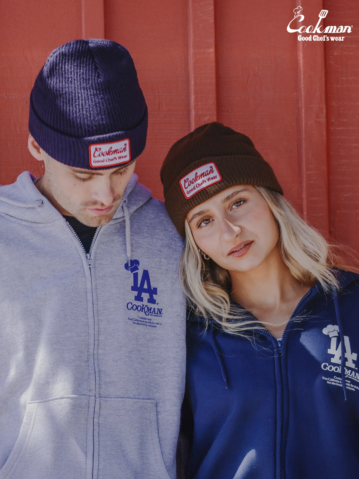 Zip-up Hoodie - Chef Hat LA : Navy