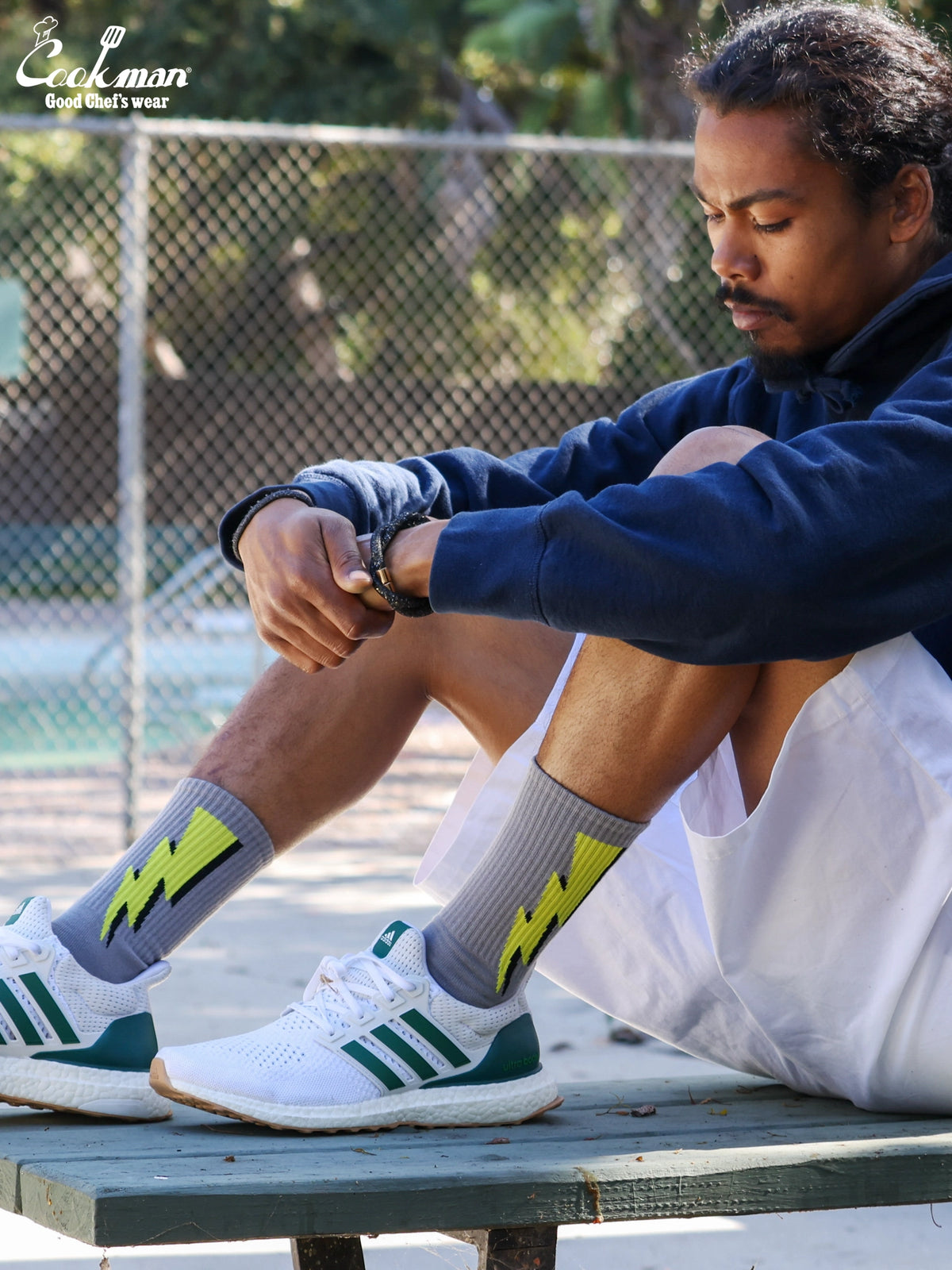Rib Crew Socks -  Lightning Gray