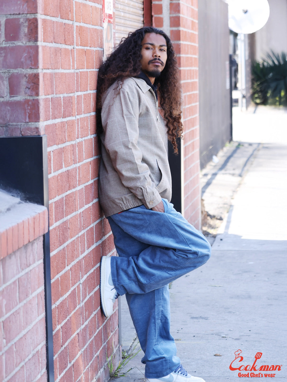 Delivery Jacket With Lining - Glen Check Brown