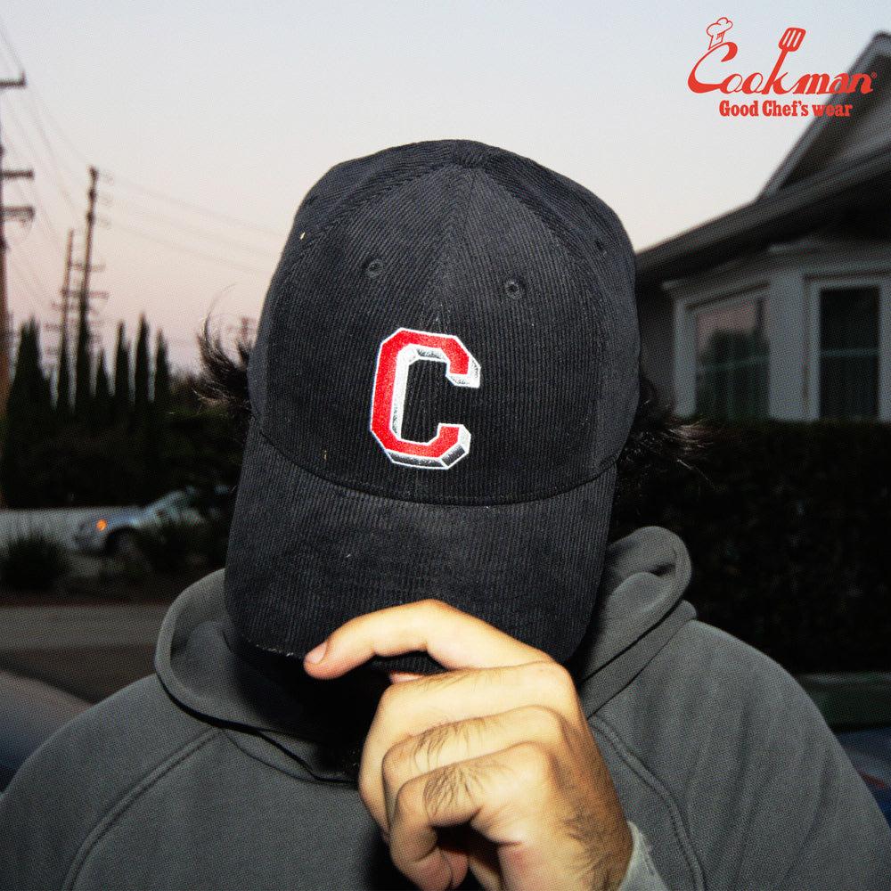 Cookman - Curve Brim Cap : Corduroy Black