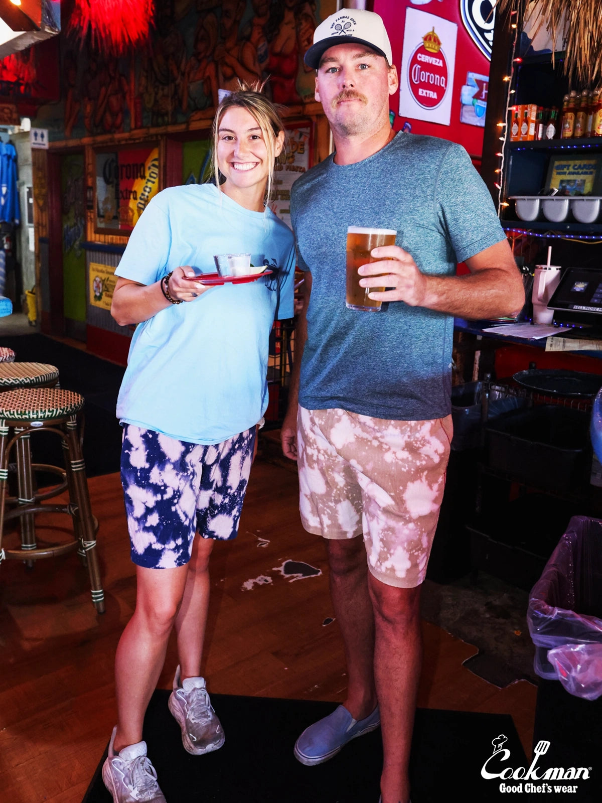 Chef Short Pants - Corduroy Bleach : Navy