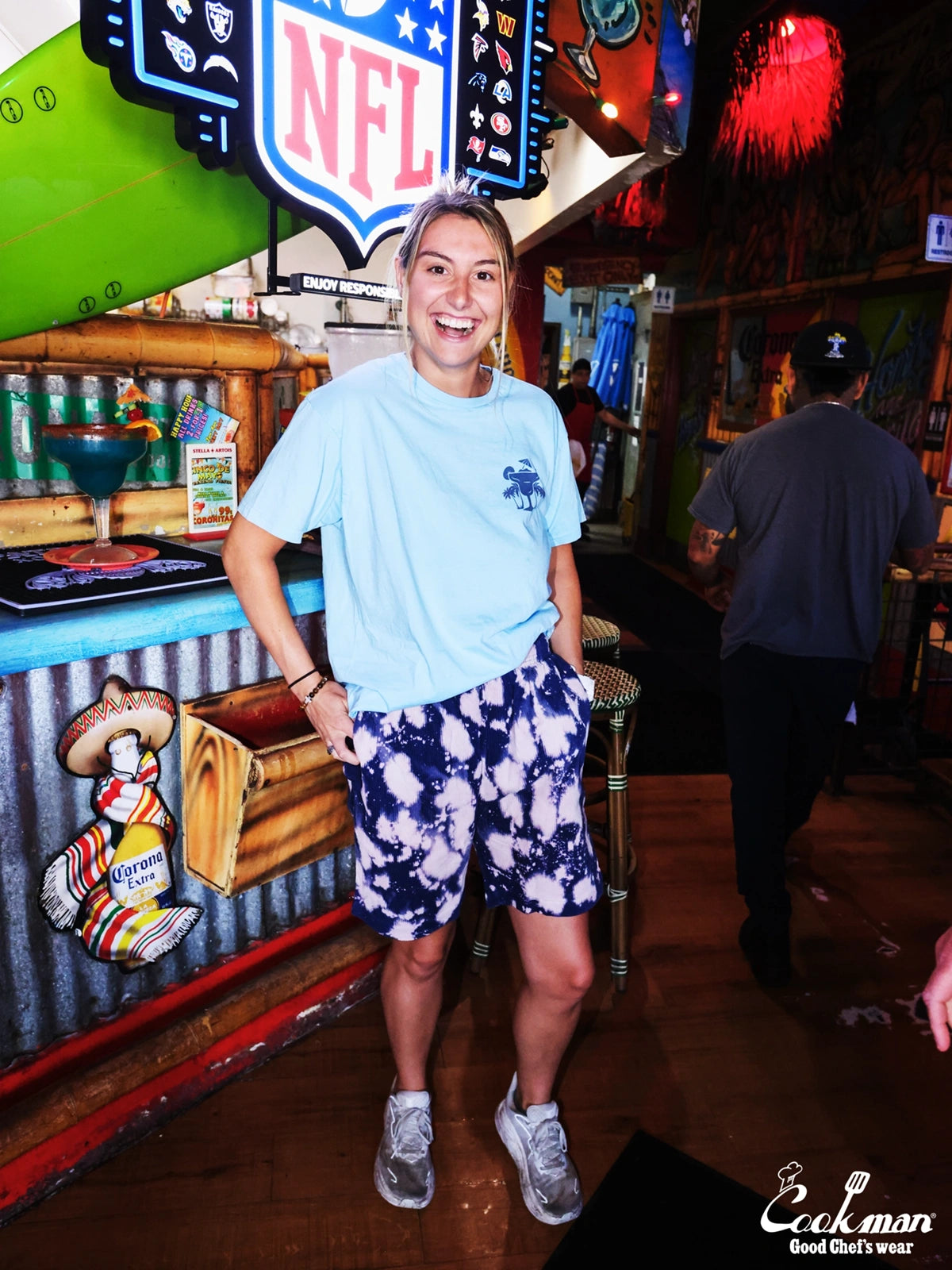 Chef Short Pants - Corduroy Bleach : Navy