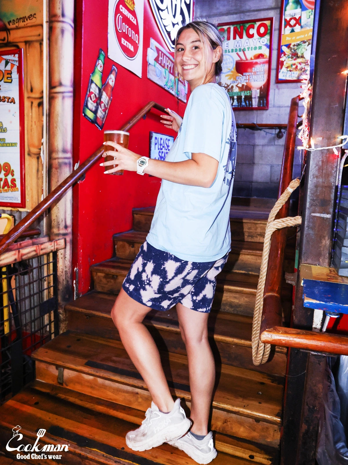 Chef Short Pants - Corduroy Bleach : Navy