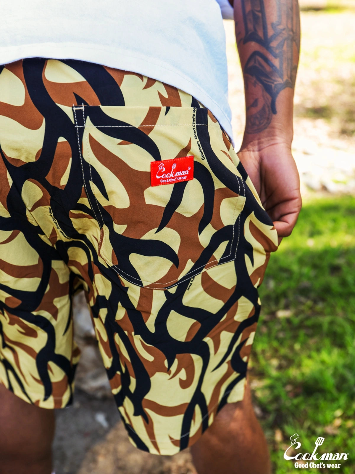 Chef Short Pants Light - Tribal Camo : Beige