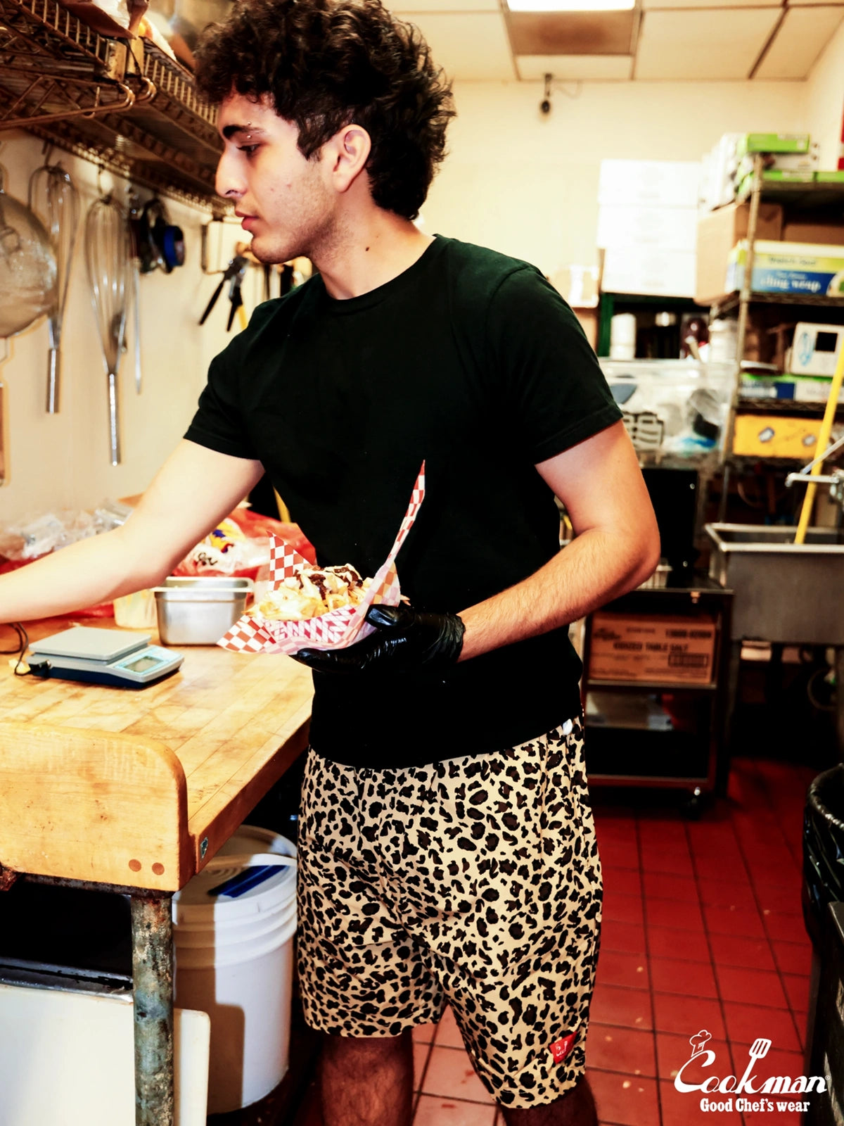 Chef Short Pants Light - Leopard : Beige