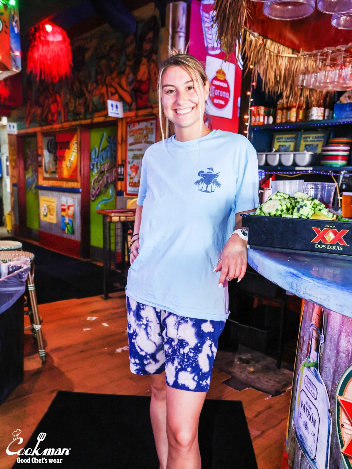 Chef Short Pants - Corduroy Bleach : Navy