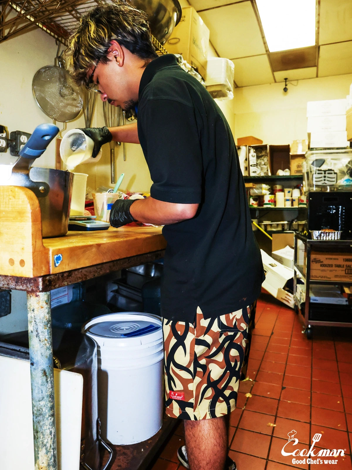 Chef Short Pants Light - Tribal Camo : Beige