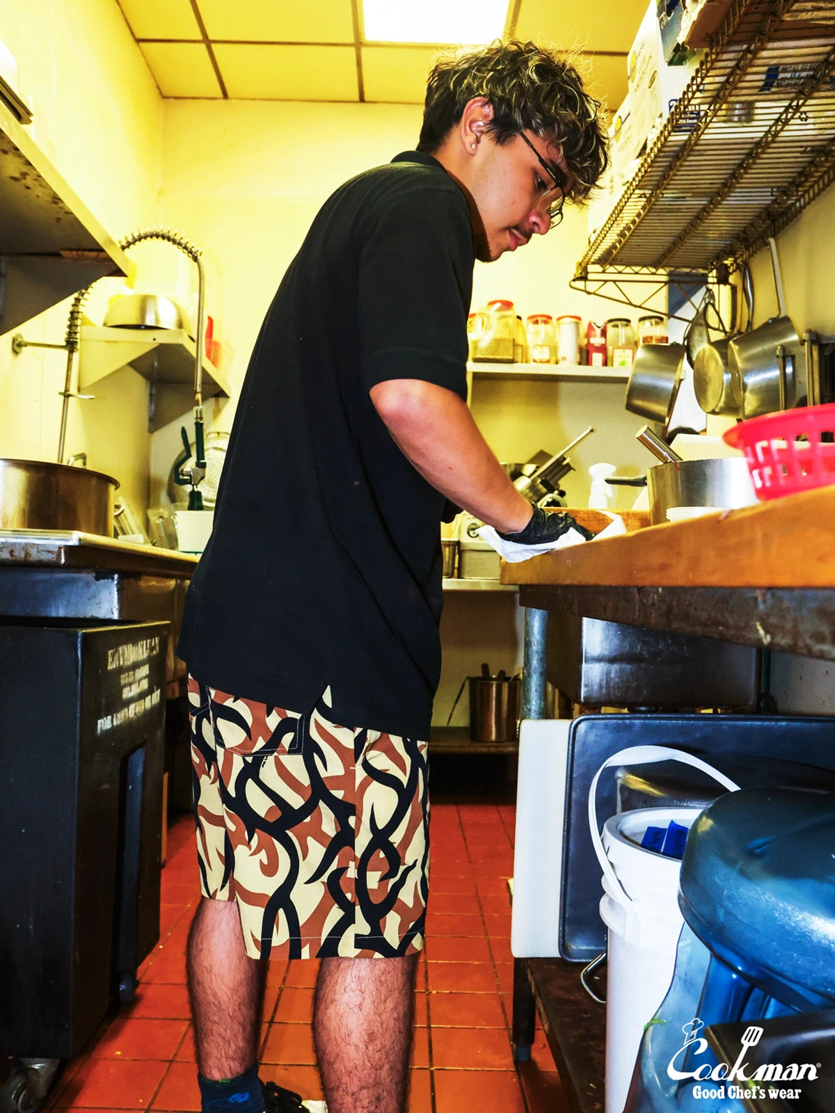 Chef Short Pants Light - Tribal Camo : Beige
