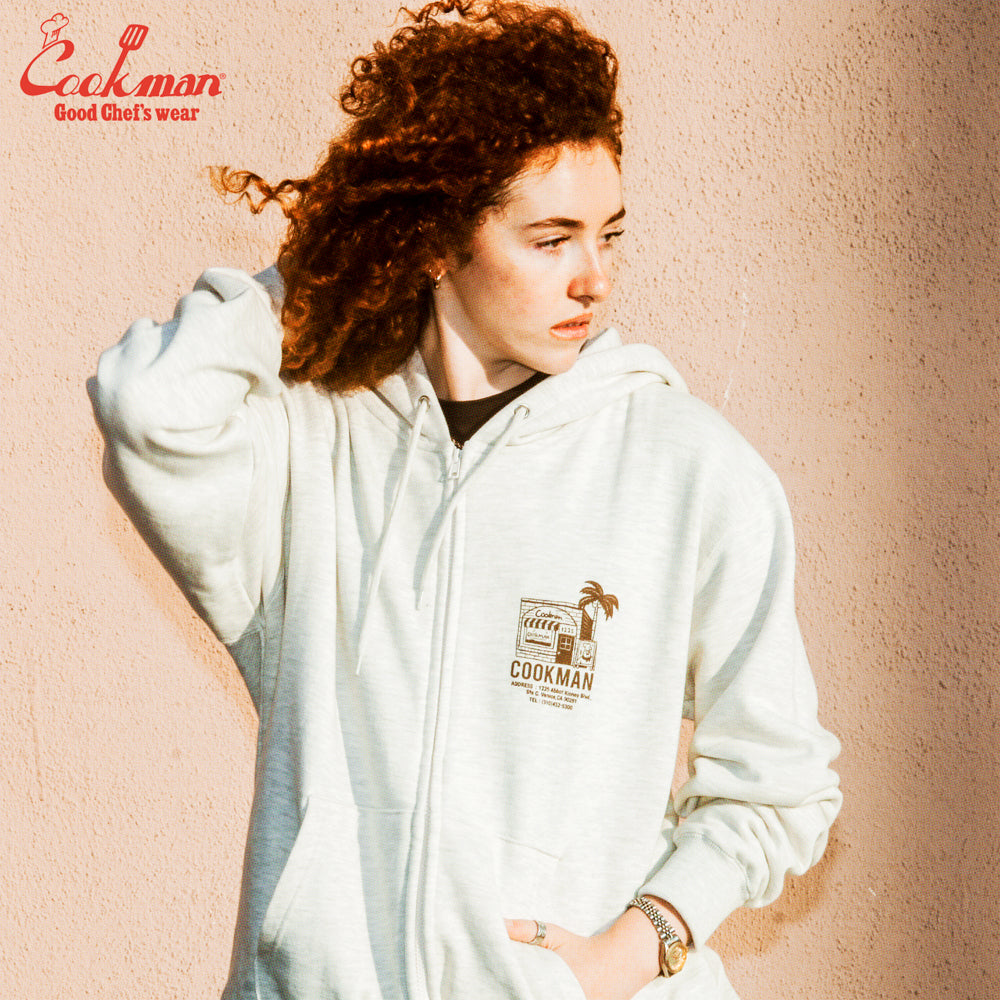 Cookman Zip-up Hoodie - TM paint Abbot Kinney : Off White