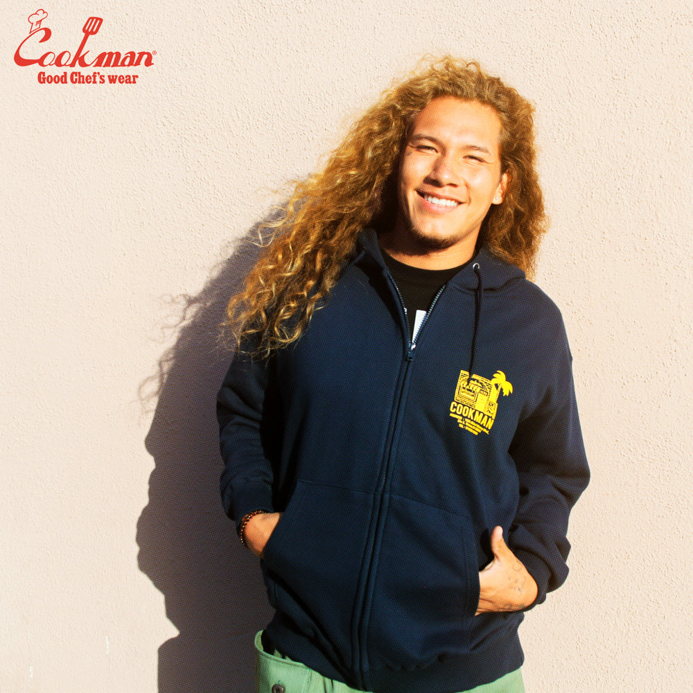 Cookman Zip-up Hoodie - TM paint Abbot Kinney : Navy