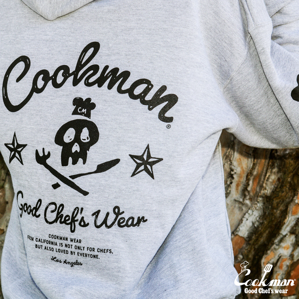 Cookman Zip-up Hoodie - Skull : Gray