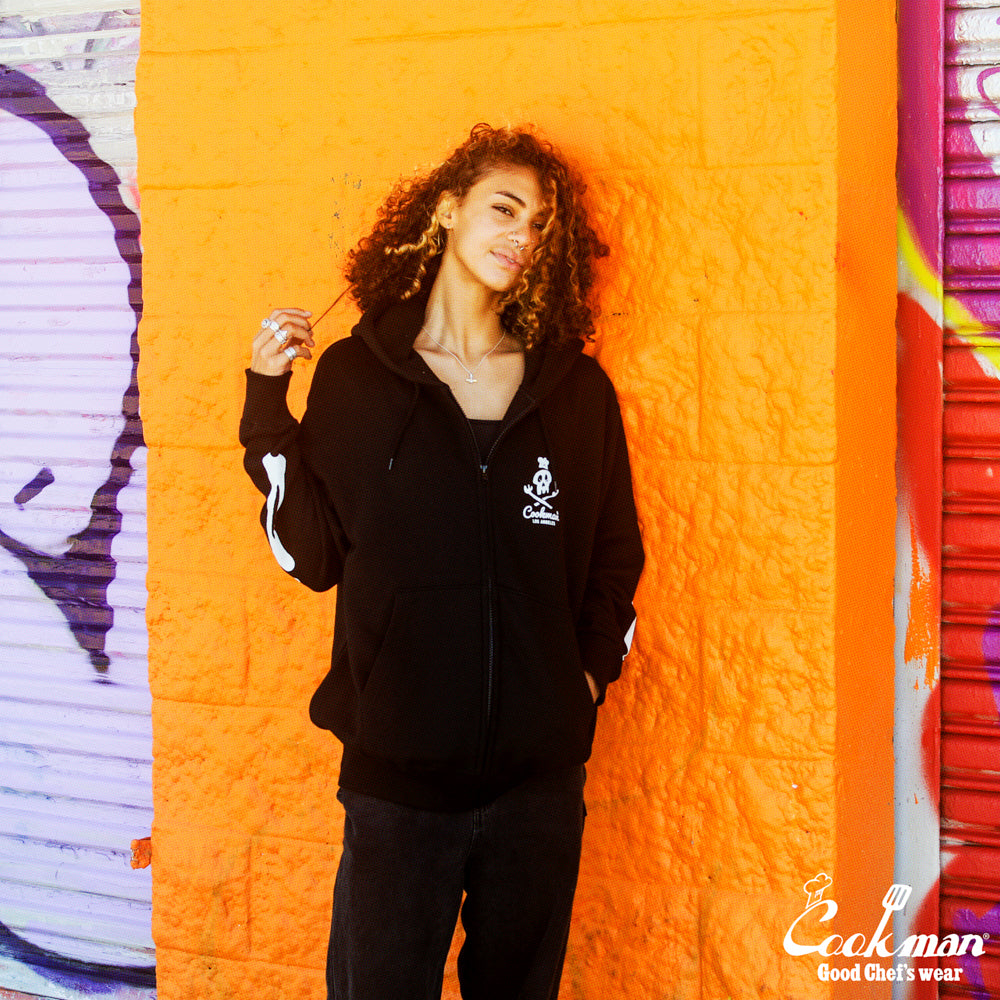 Cookman Zip-up Hoodie - Skull : Black