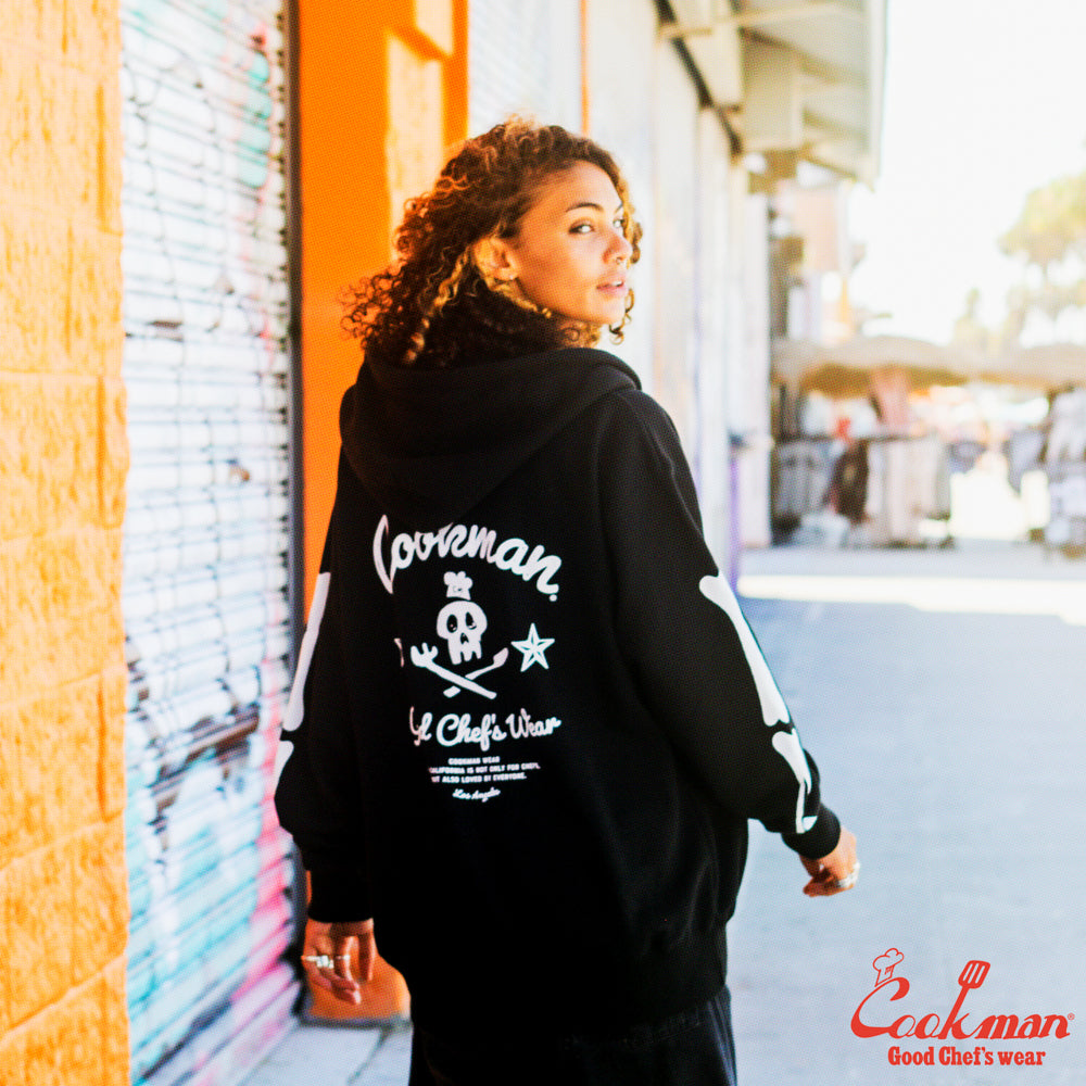 Cookman Zip-up Hoodie - Skull : Black
