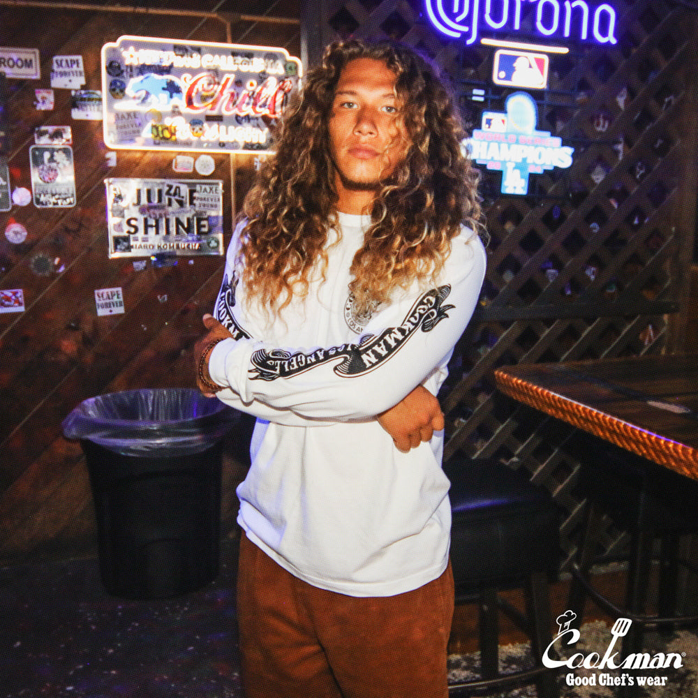 Cookman Long Sleeve Tees - Chocolate Package : White