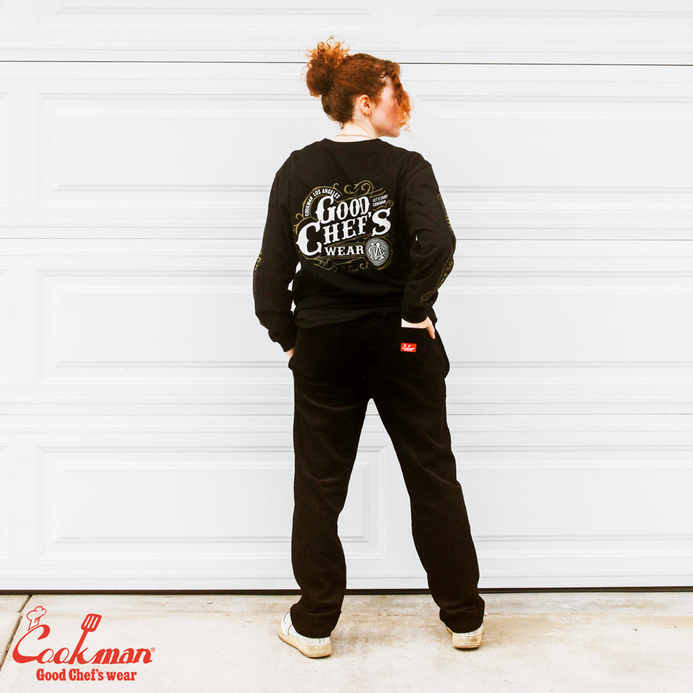 Cookman Waiter's Pants (stretch) - Corduroy : Black