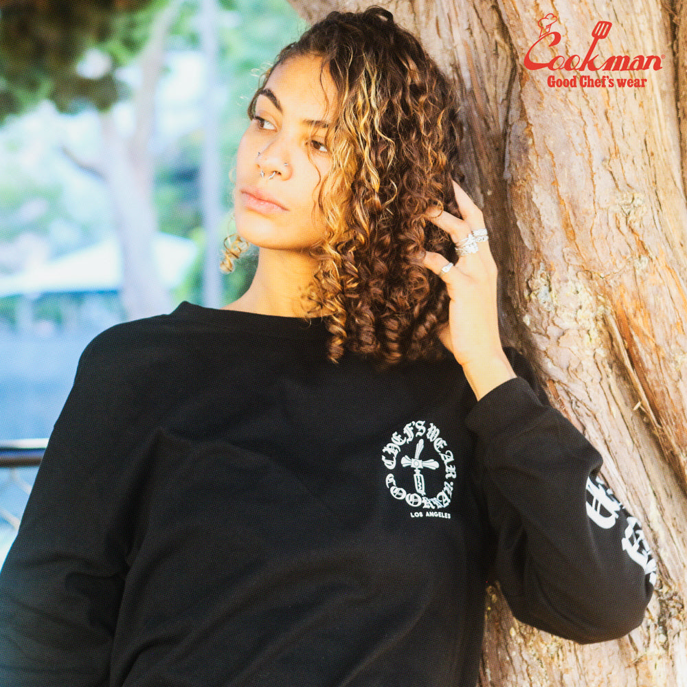 Cookman Long Sleeve Tees - Wine Opener : Black