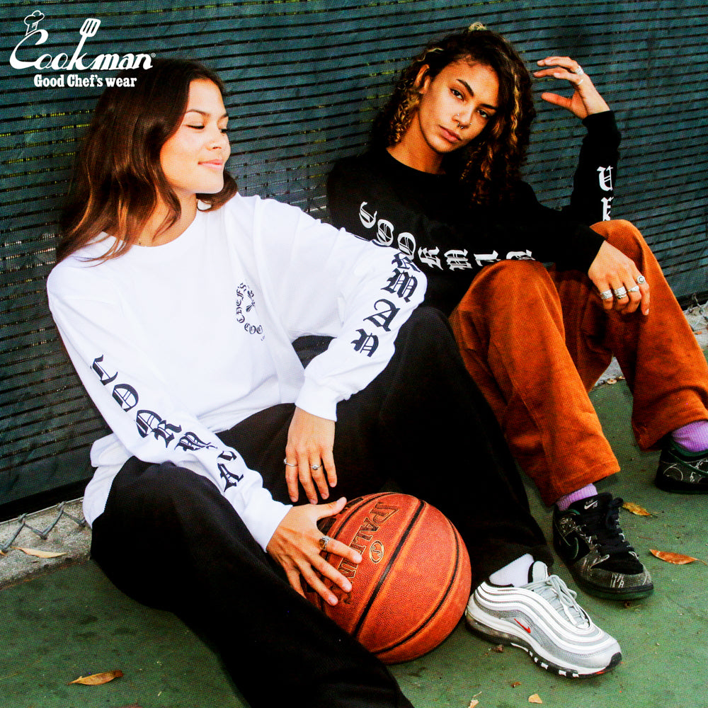 Cookman Long Sleeve Tees - Wine Opener : White