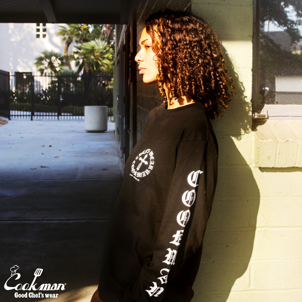 Cookman Long Sleeve Tees - Wine Opener : Black