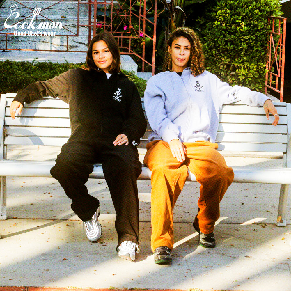 Cookman Zip-up Hoodie - Skull : Gray