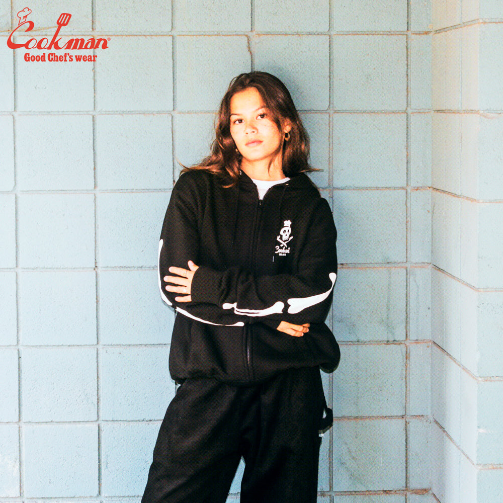 Cookman Zip-up Hoodie - Skull : Black
