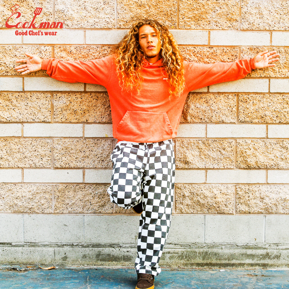 Cookman Chef Pants Semiwide -  Washed Duck Canvas Checker : Black