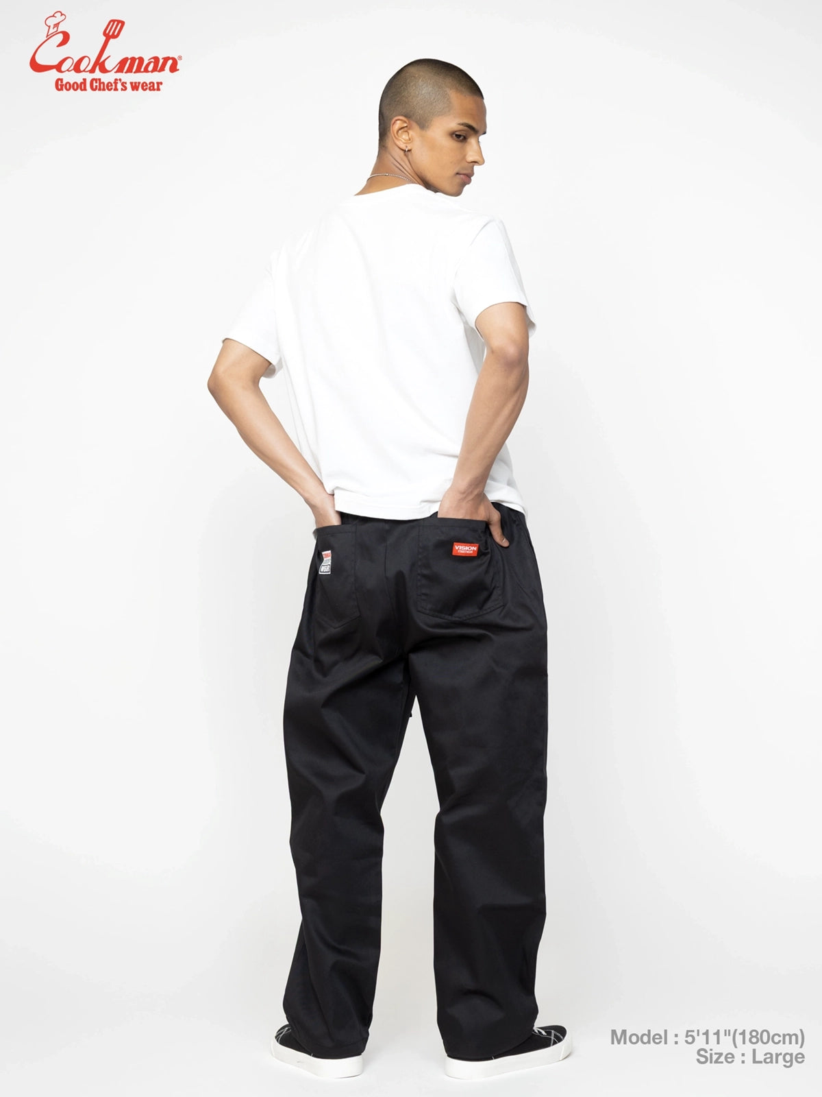 Chef Pants Semiwide Black Belt  - Vision : Black