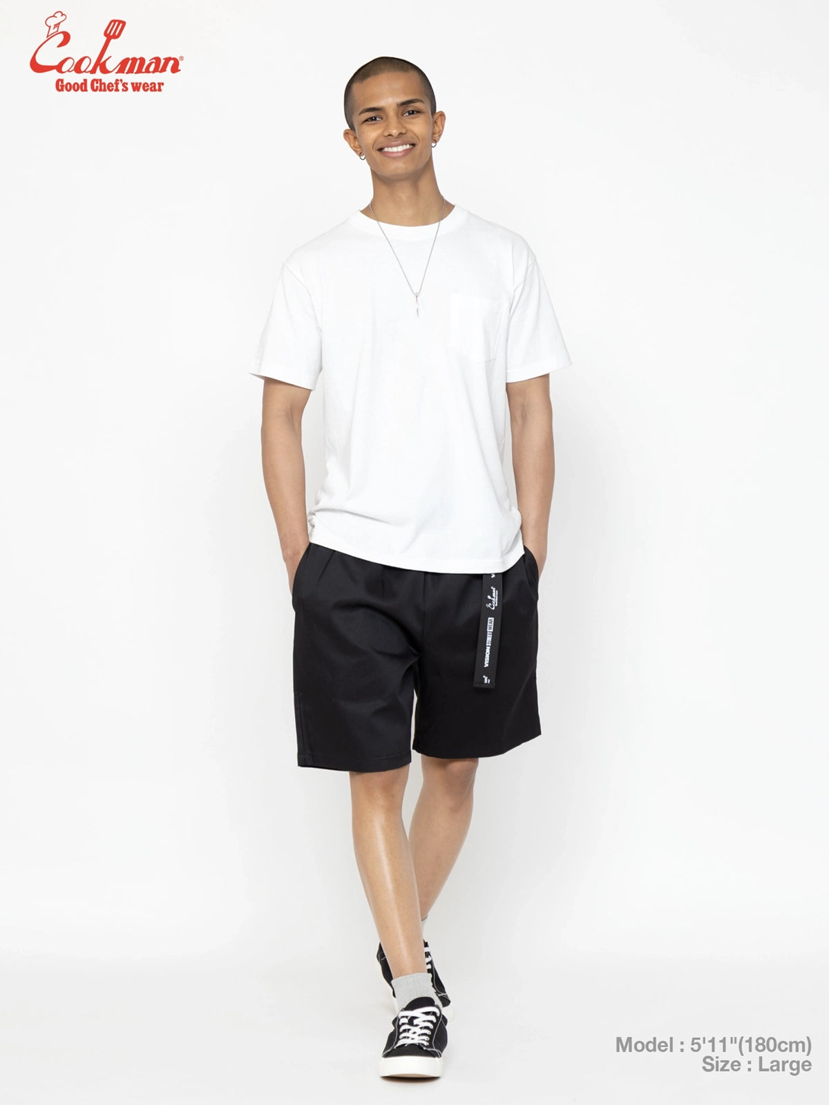 Chef Pants Short Black Belt  - Vision : Black