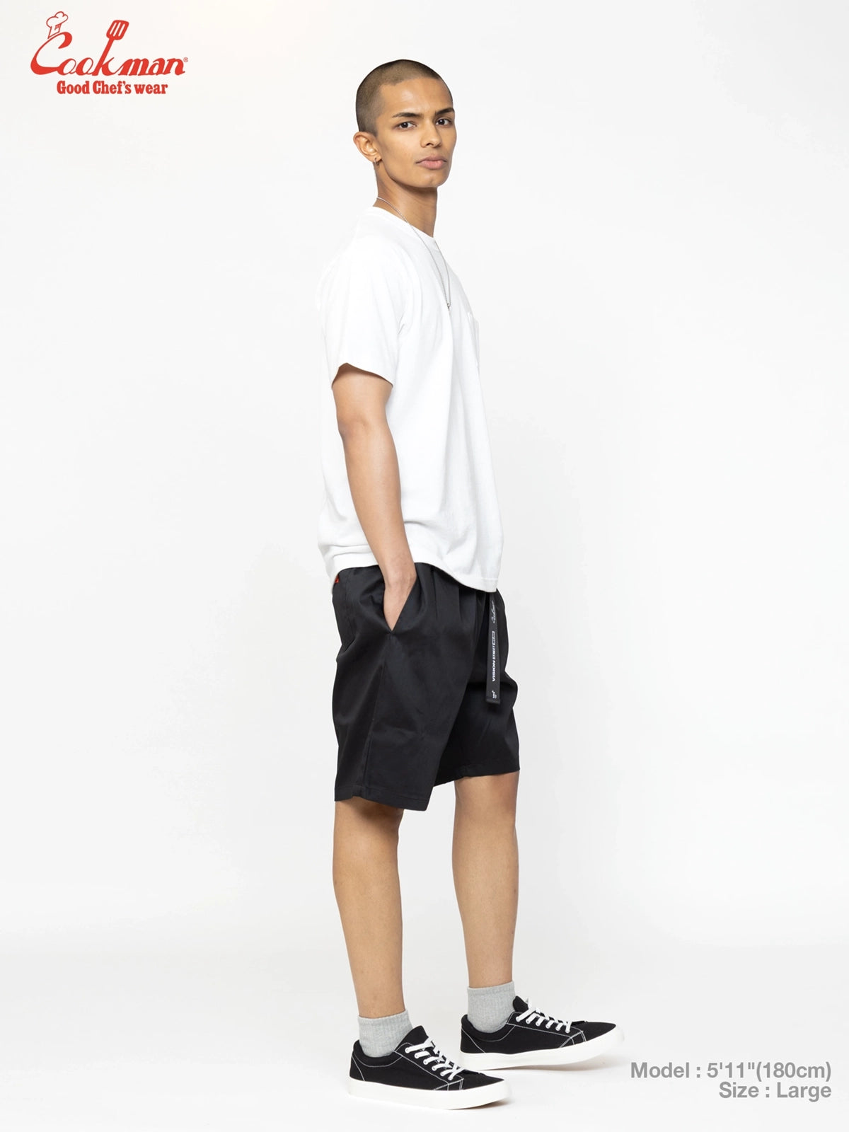 Chef Pants Short Black Belt  - Vision : Black