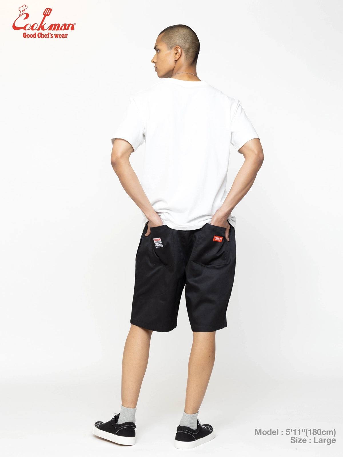 Chef Pants Short Black Belt  - Vision : Black