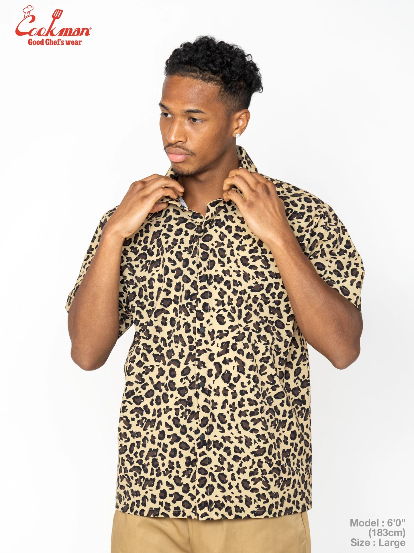 Work Shirts Short Sleeve Light -  Leopard : Beige