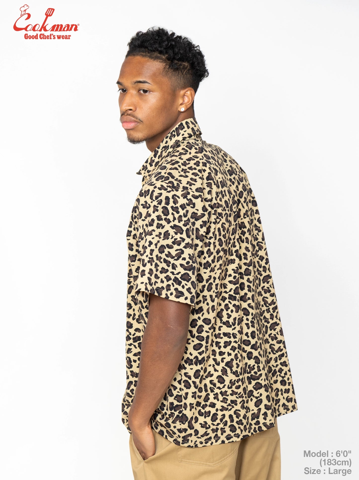 Work Shirts Short Sleeve Light -  Leopard : Beige