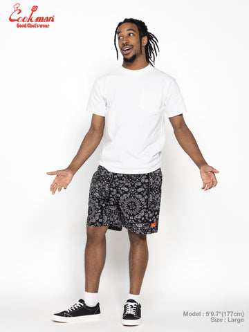 Chef Short Pants Light - Paisley : Black