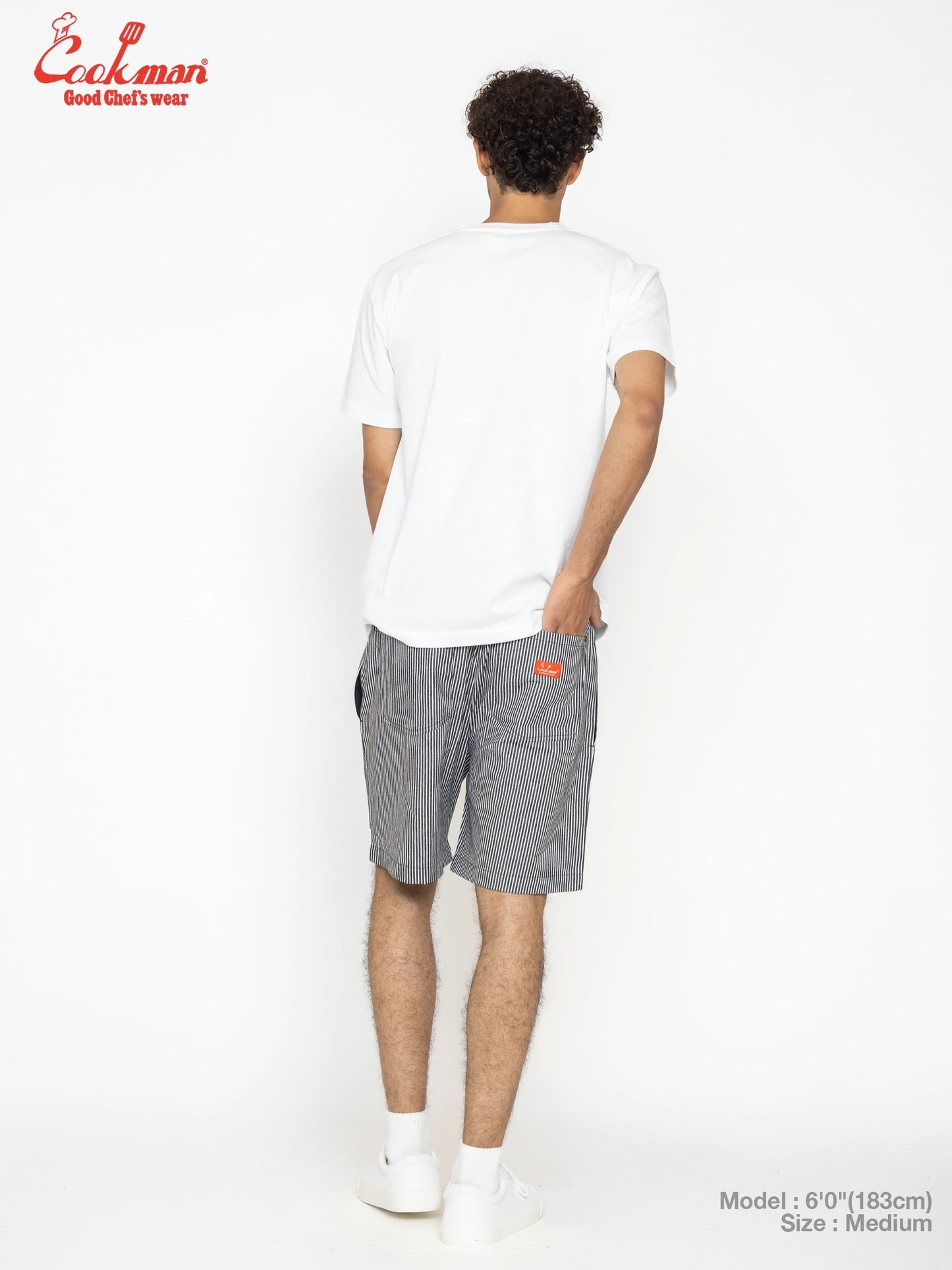Chef Short Pants Front Pocket - Hickory : Black