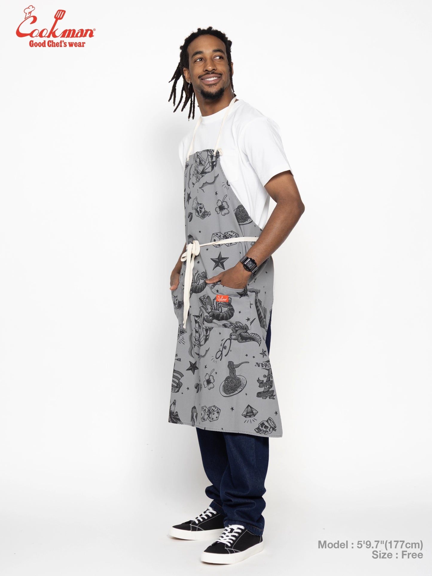 Long Apron - Old Tattoo : Gray
