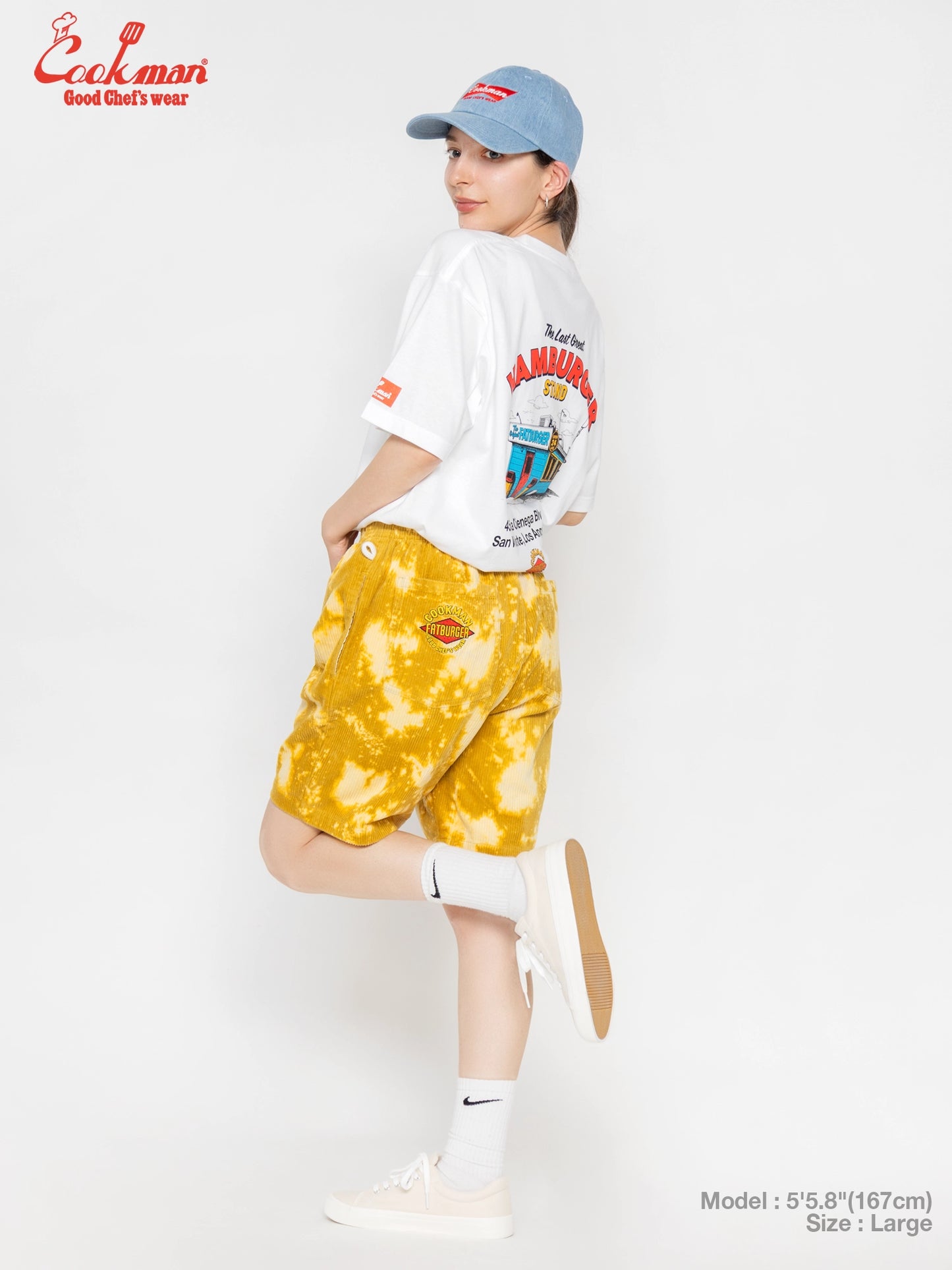Chef Short Pants - Corduroy : FAT  Bleach Yellow