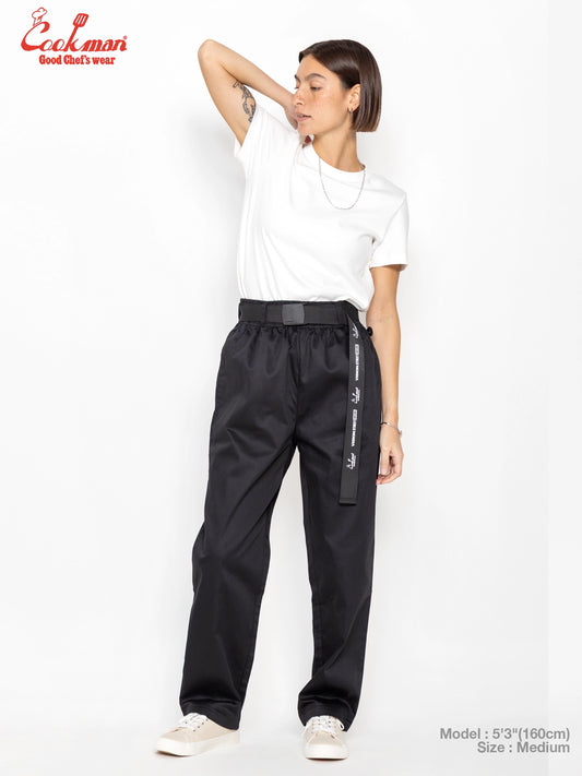 Chef Pants Semiwide Black Belt  - Vision : Black
