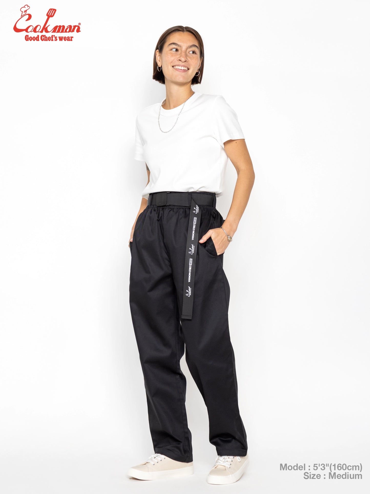 Chef Pants Semiwide Black Belt  - Vision : Black