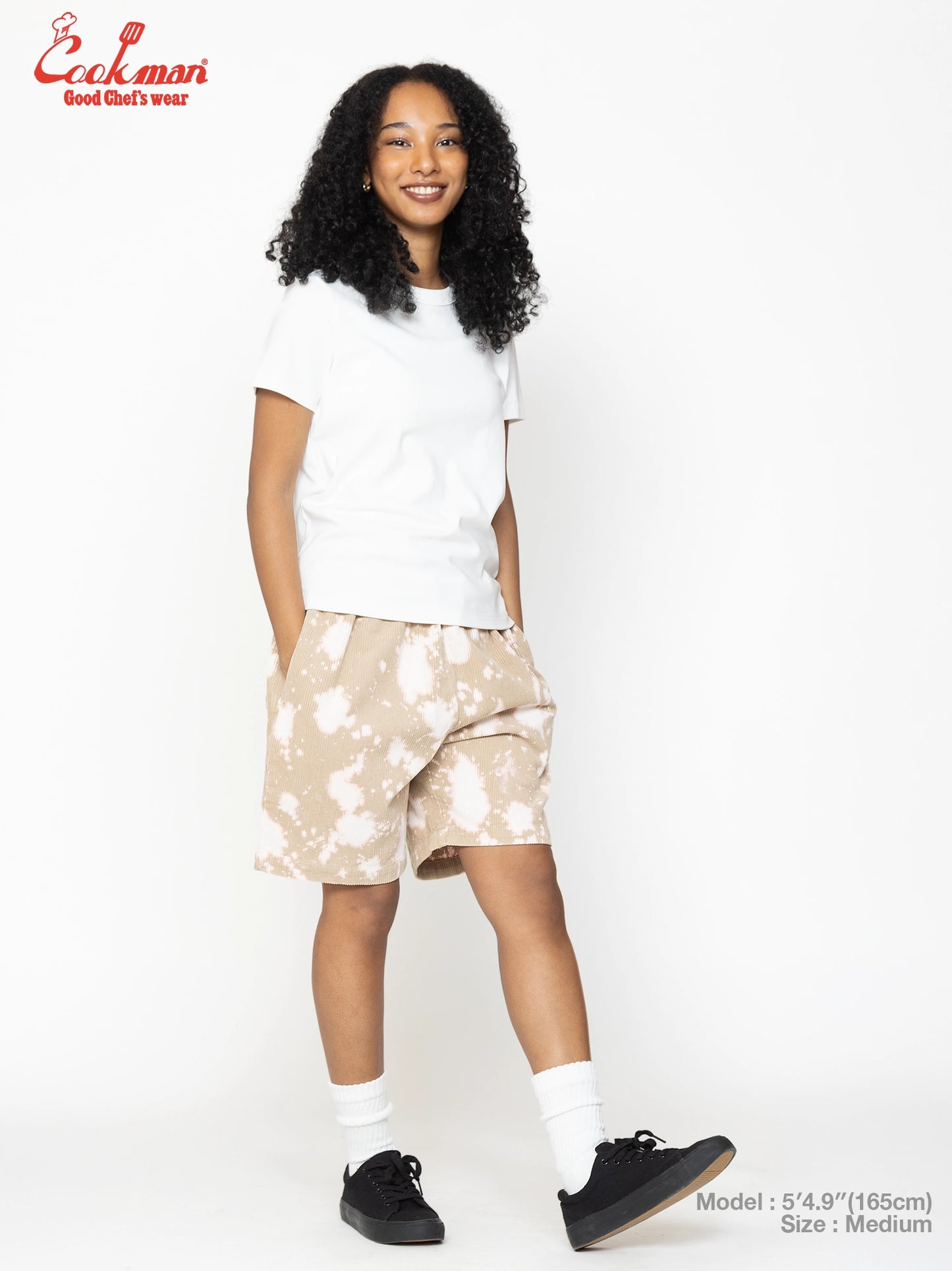 Chef Short Pants - Corduroy Bleach : Beige