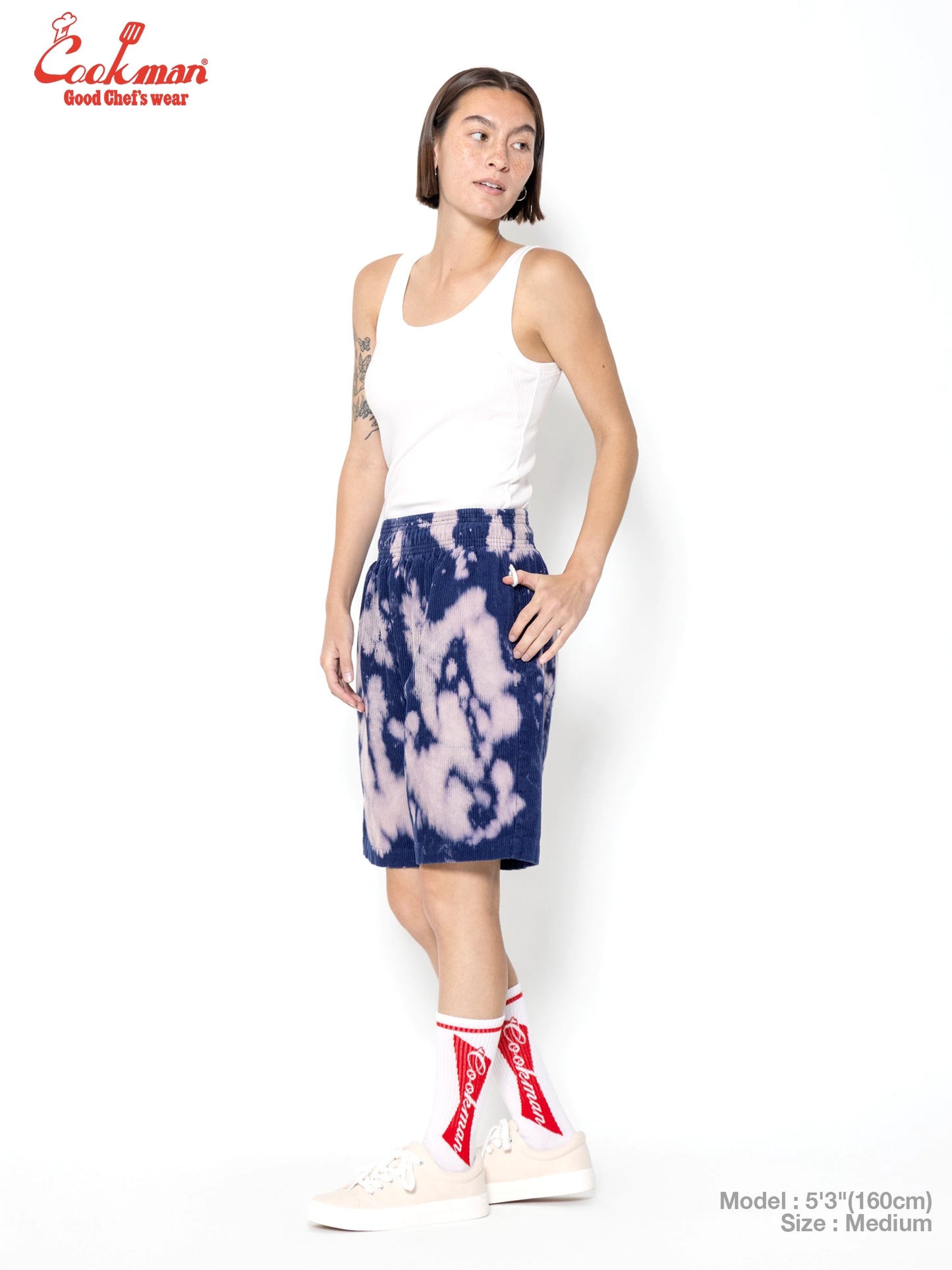 Chef Short Pants - Corduroy Bleach : Navy