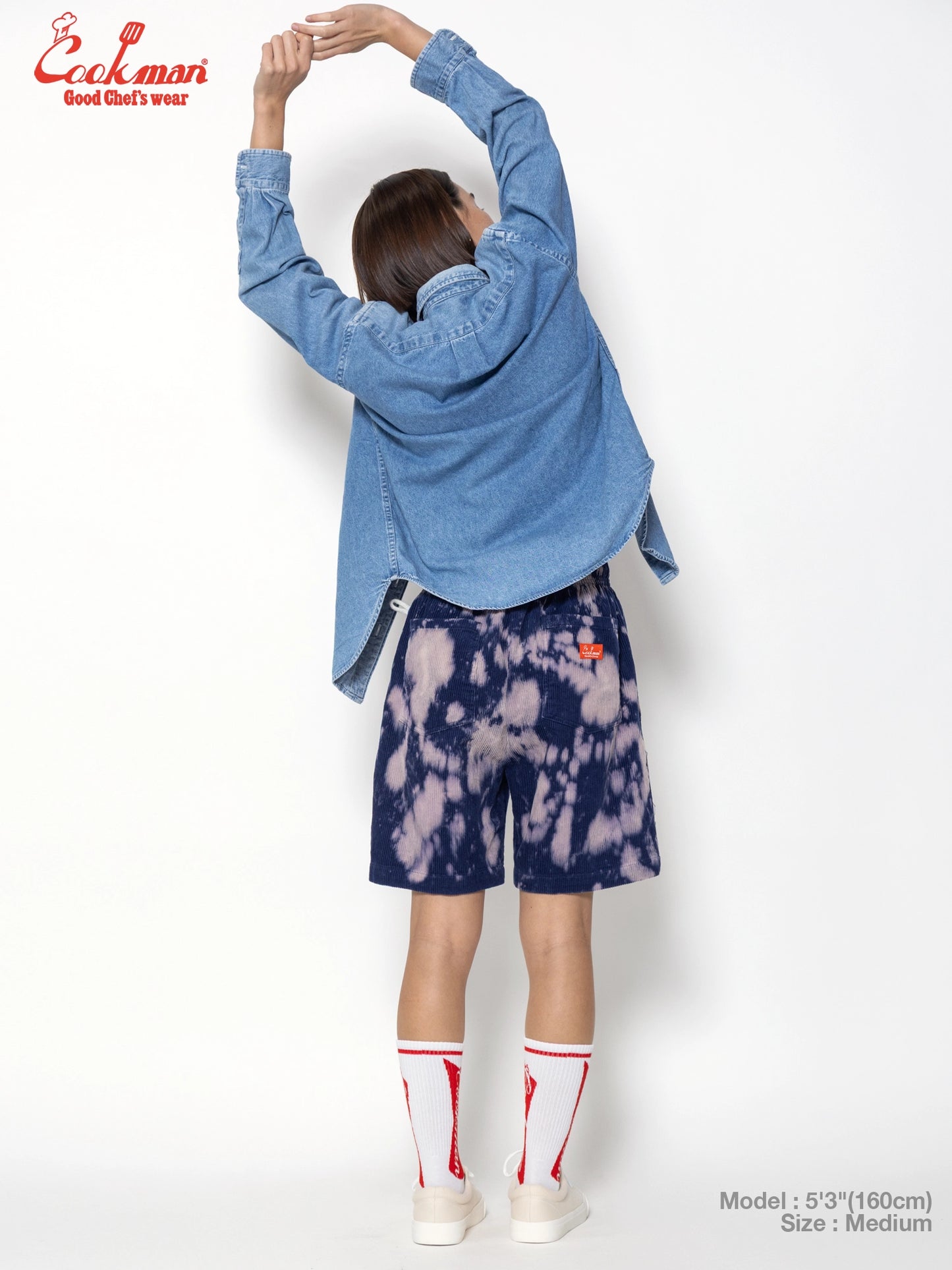 Chef Short Pants - Corduroy Bleach : Navy