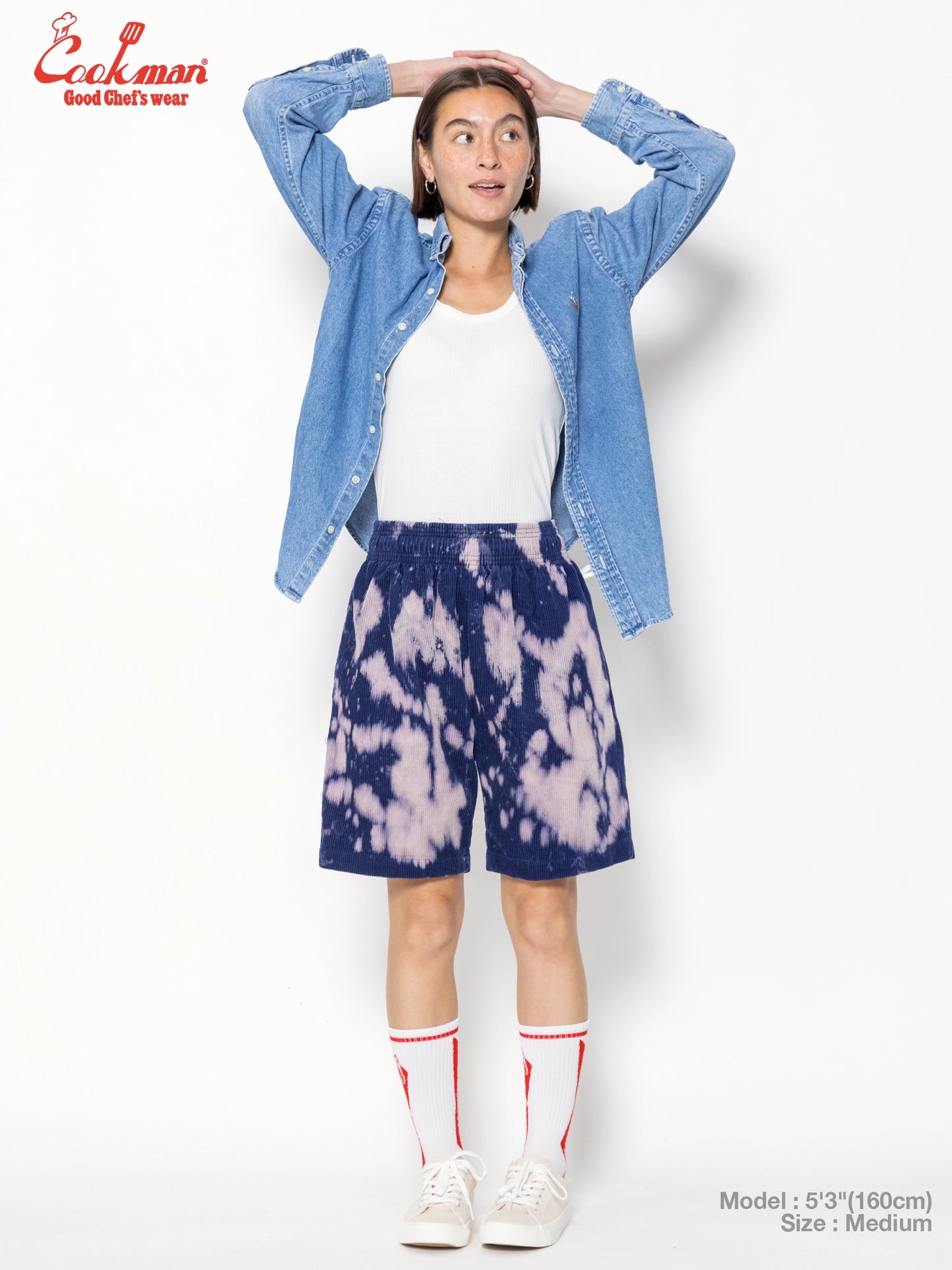 Chef Short Pants - Corduroy Bleach : Navy