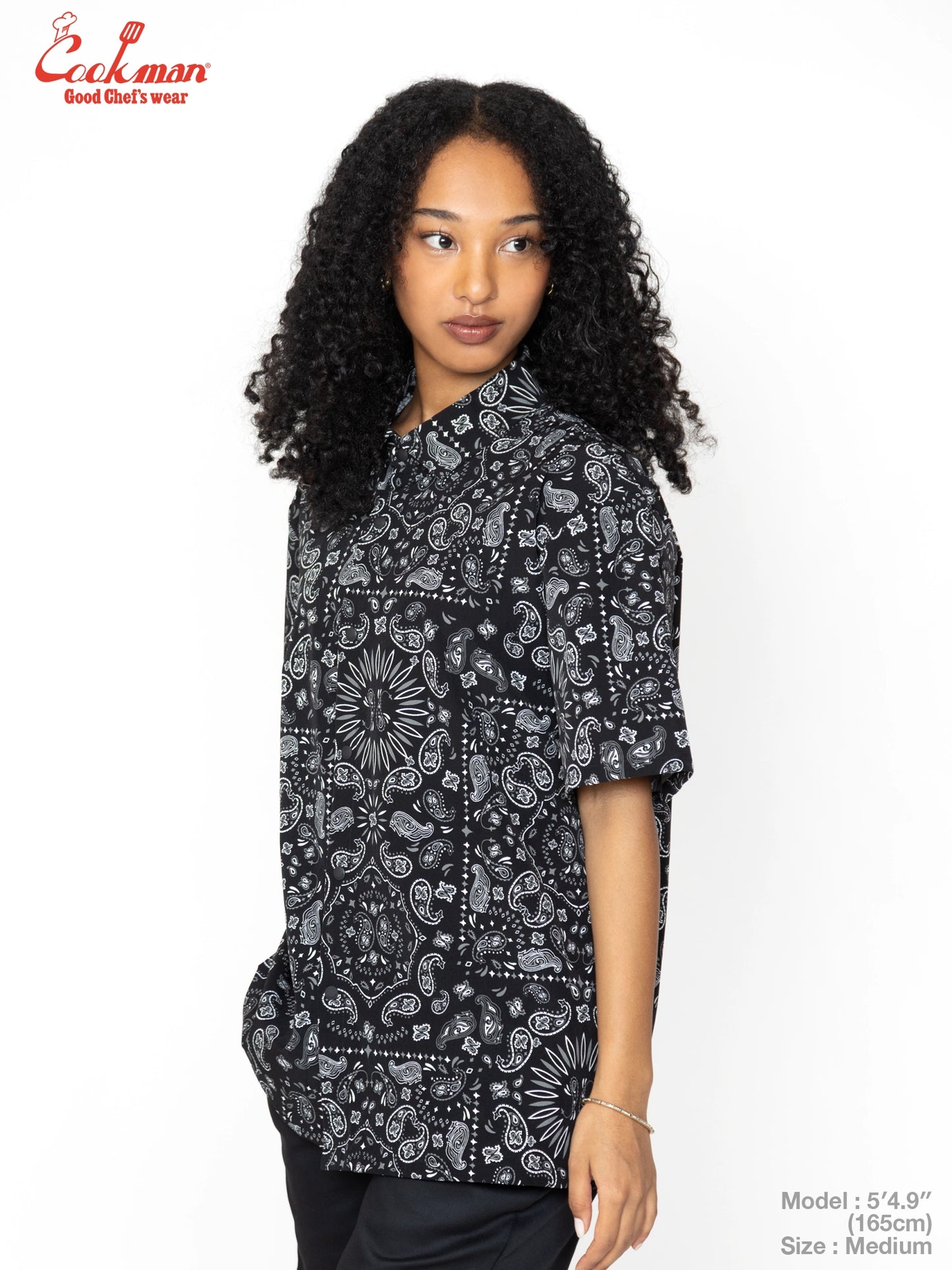 Work Shirts Short Sleeve Light -  Paisley : Black