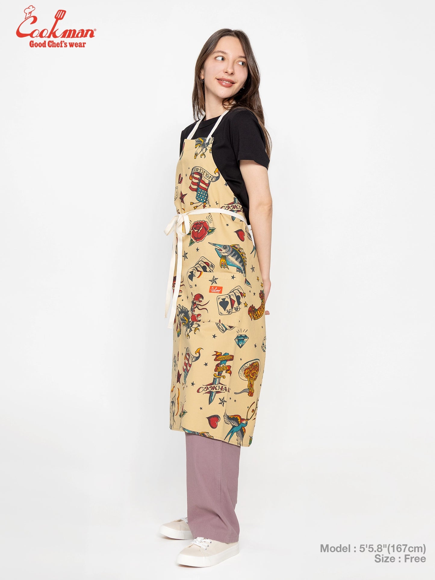 Long Apron - Old Tattoo : Beige
