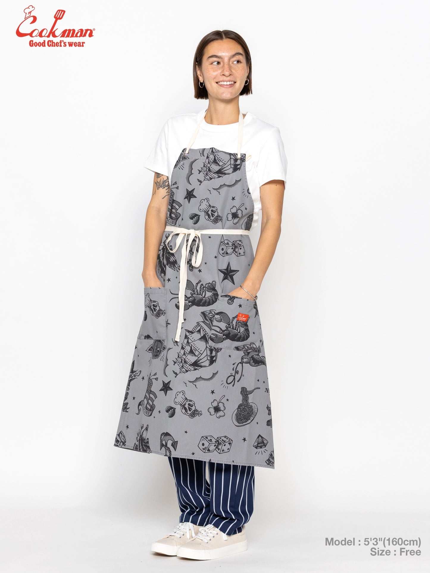 Long Apron - Old Tattoo : Gray