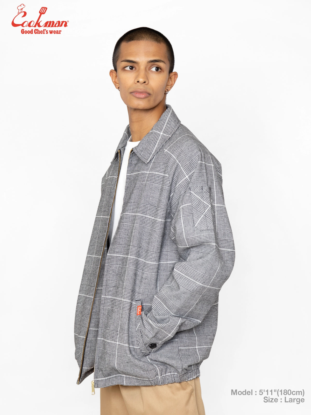 Delivery Jacket With Lining - Glen Check Black